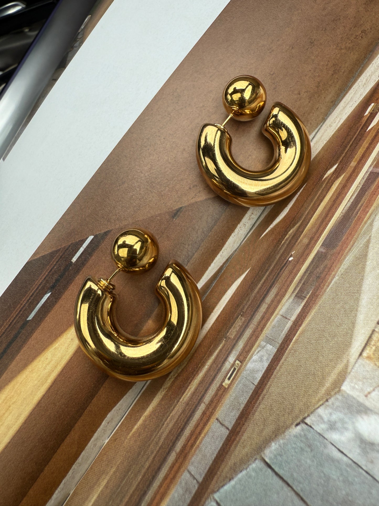 Earrings Bubble / Stainless Steel / 2cm / Not Heavy