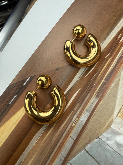 Earrings Bubble / Stainless Steel / 2cm / Not Heavy