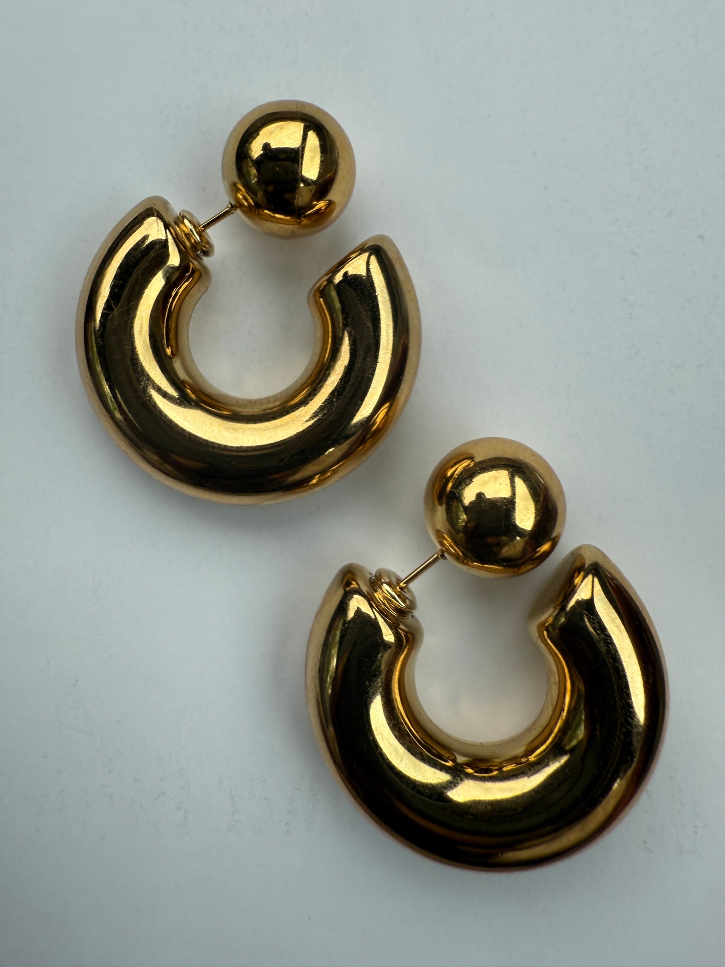 Earrings Bubble / Stainless Steel / 2cm / Not Heavy