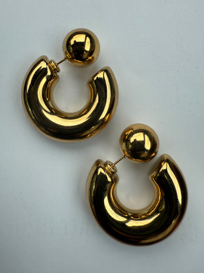 Earrings Bubble / Stainless Steel / 2cm / Not Heavy