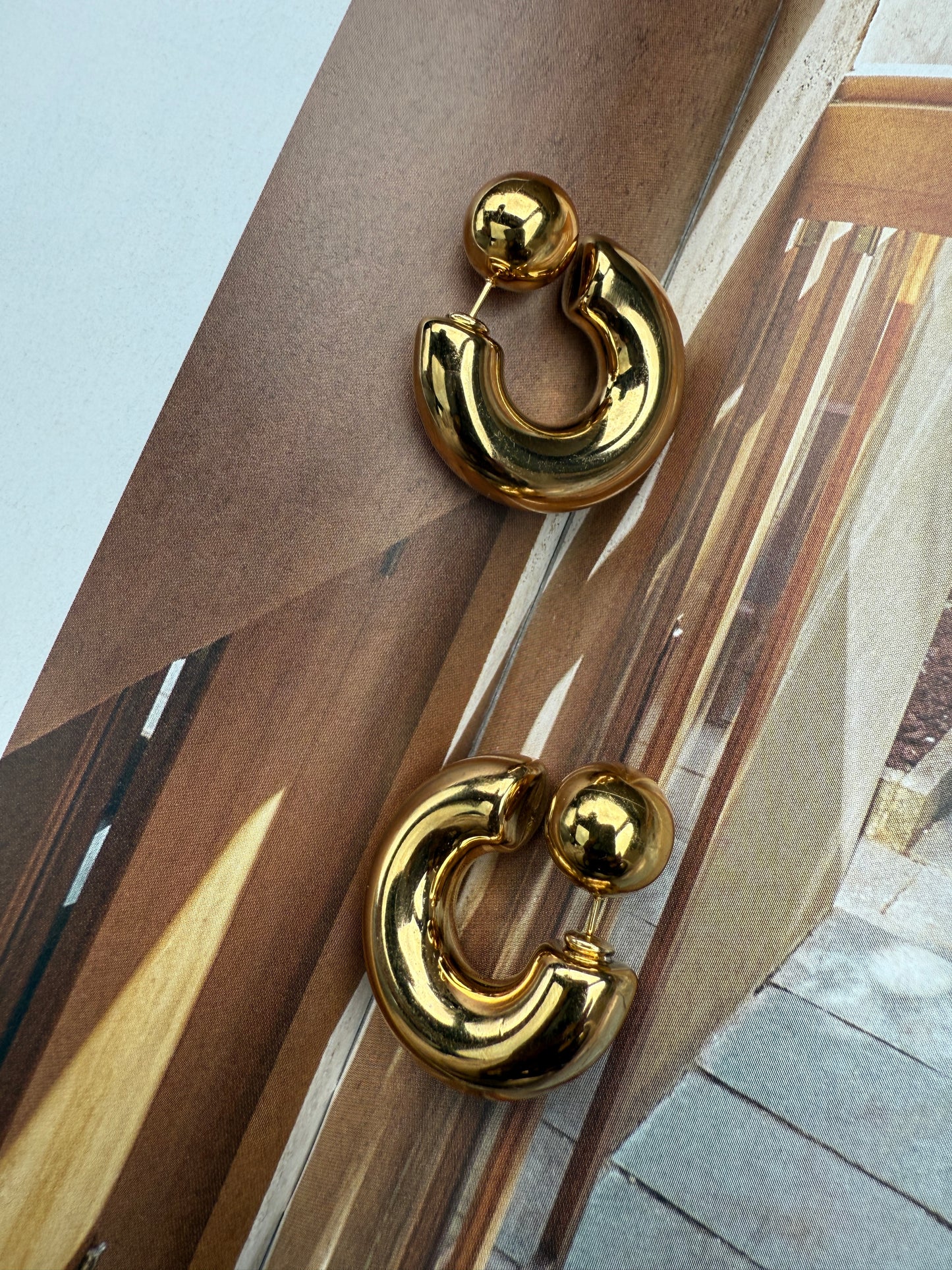 Earrings Bubble / Stainless Steel / 2cm / Not Heavy