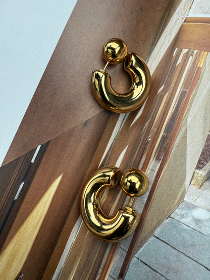 Earrings Bubble / Stainless Steel / 2cm / Not Heavy