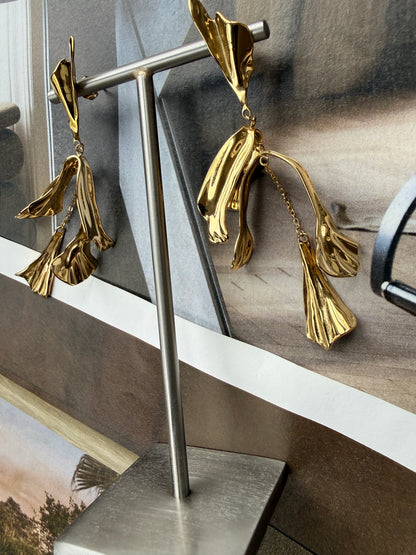 EARRINGS RIZZO / STAINLESS STEEL / 6CM