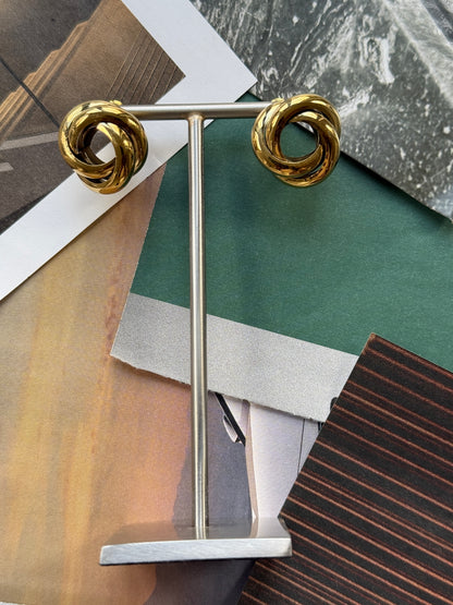 EARRINGS VINT / STAINLESS STEEL / 2cm