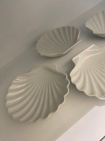Small White Shell Plates
